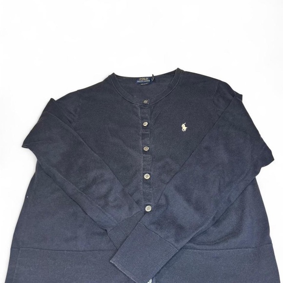Vintage Ralph Lauren Navy Cardigan 🤍 Classic Old Money Minimalist - Picture 2 of 4